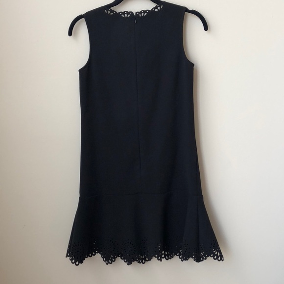 BNWT Black laser cut trim dress by Loft size 00P - Picture 5 of 6